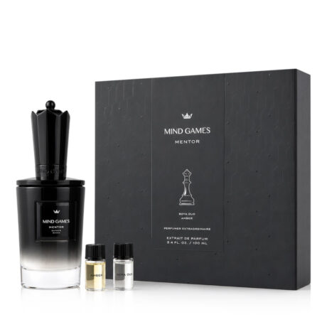 Mind Games Mentor Extrait de Parfum 100 ml + Amber 3 ml + Boya Oud 3 ml + blotter (unisex)