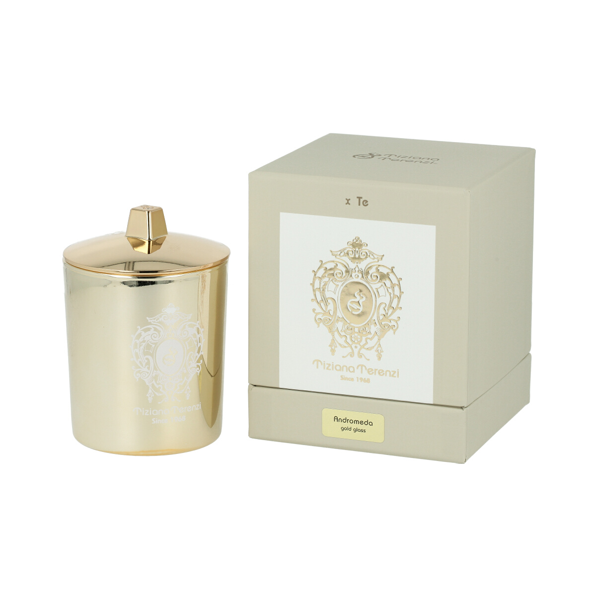 Tiziana Terenzi Andromeda Scented Candle in Gold Glass 170 g + Lid (unisex) - imagine 2