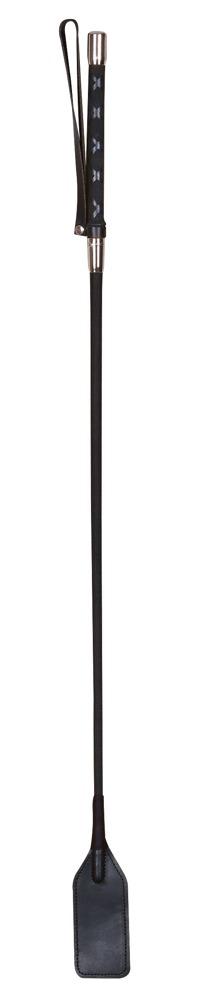 Piele Crop Negru Bici Împletit din Piele 69 cm