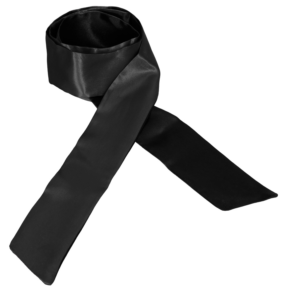 Cottelli ACCESSOIRES Bondage Scarf Negru din Satin 150 cm - imagine 5