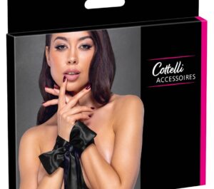 Cottelli ACCESSOIRES Bondage Scarf Negru din Satin 150 cm
