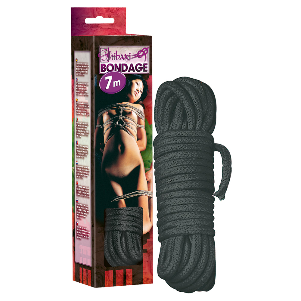 Bondage Frânghie 10 m Neagră din Bumbac Împletit 0,7 cm - imagine 8