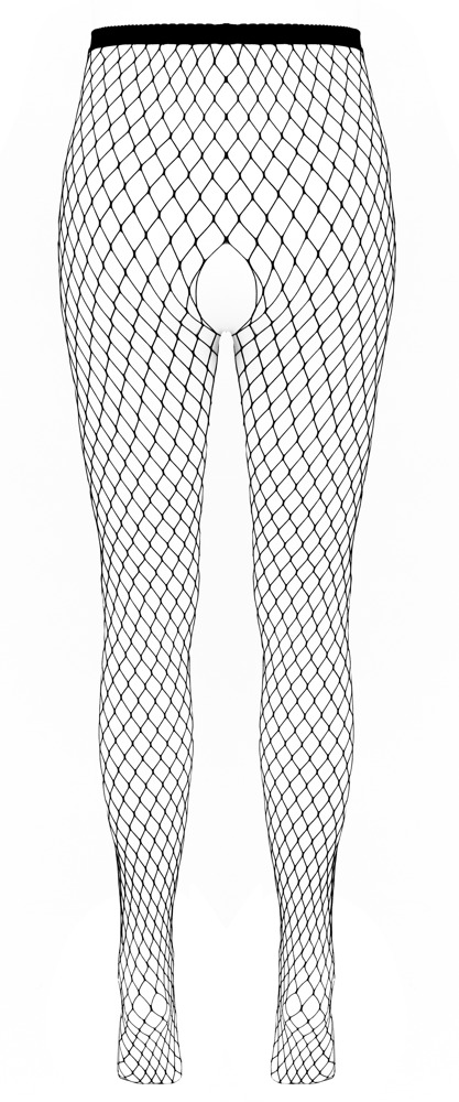 Cottelli LEGWEAR Dresuri Plasă Negre cu Zonă Intimă Deschisă S-L - imagine 5