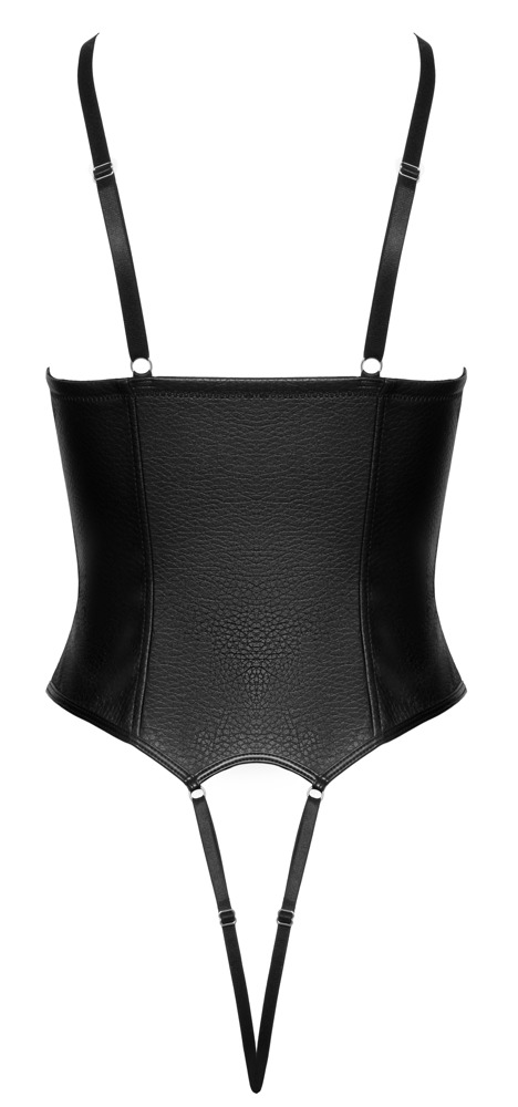 Body Deschis Cottelli LINGERIE din Imitație de Piele cu Lanțuri - imagine 7