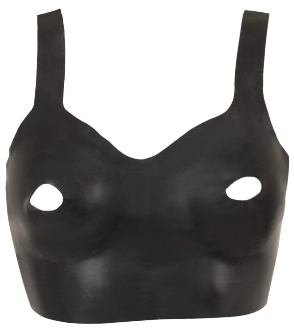 Top Latex Negru cu Cupe Deschise și Decupaje - imagine 5