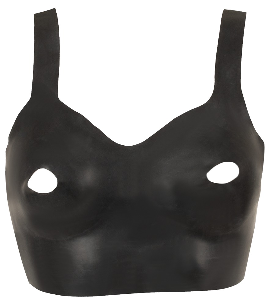Top Latex Negru cu Cupe Deschise și Decupaje - imagine 5