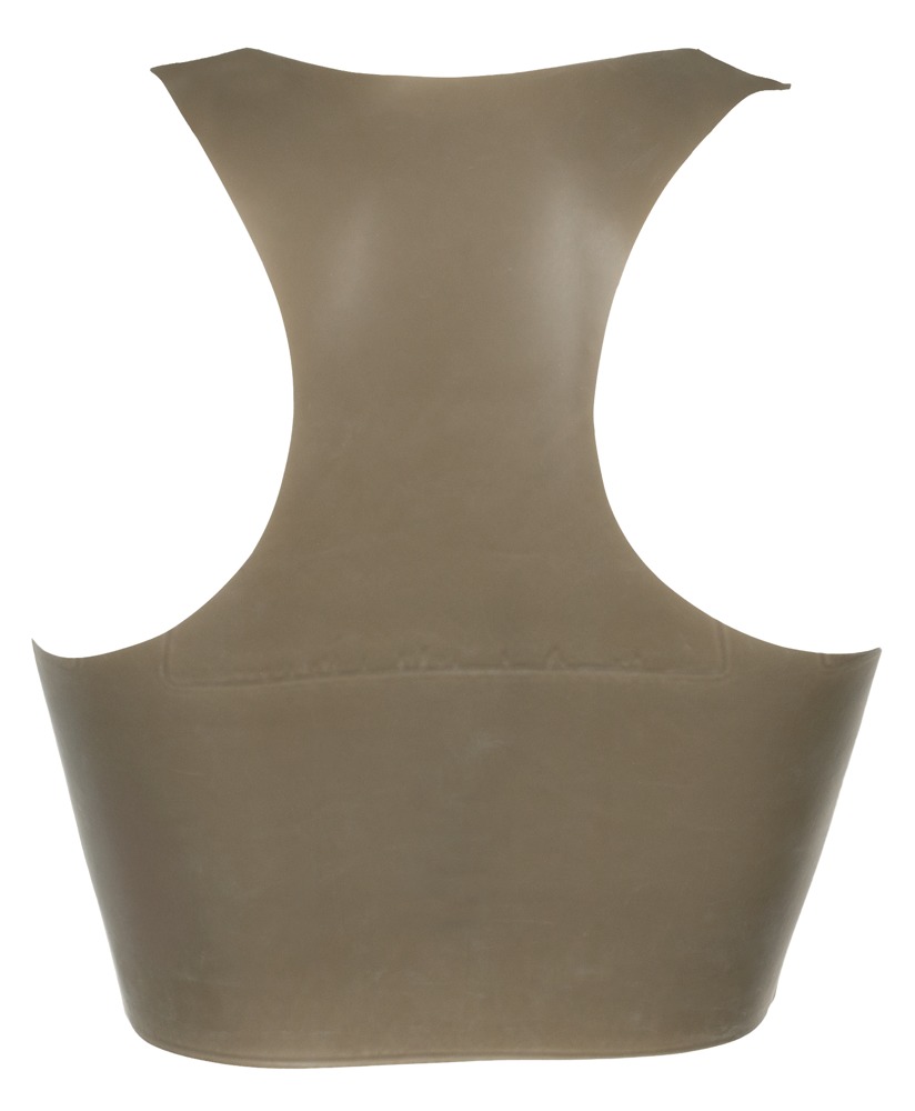 Top Latex Smoky Gri Transparent cu Guler Înalt - imagine 7