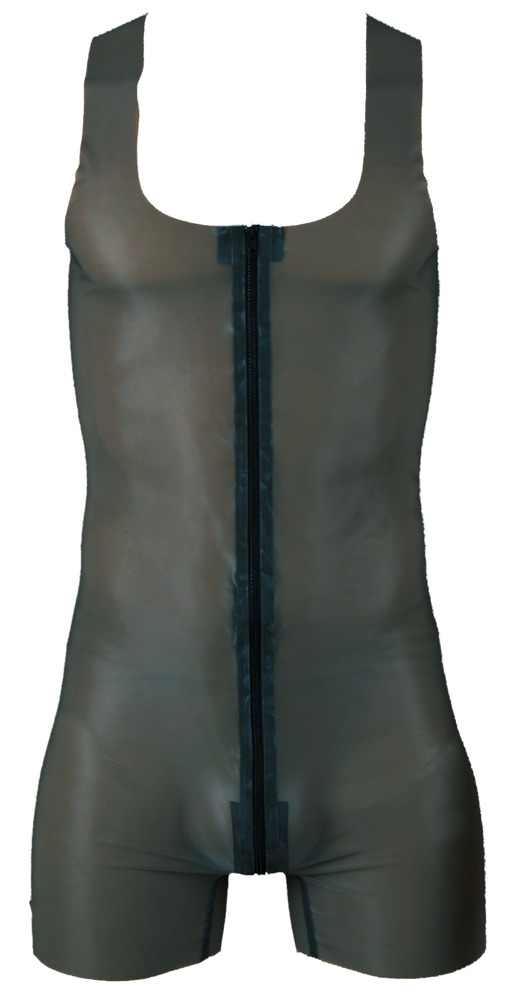 Body pentru Bărbați LateX Smoky din Latex cu Fermoar Dublu - imagine 6