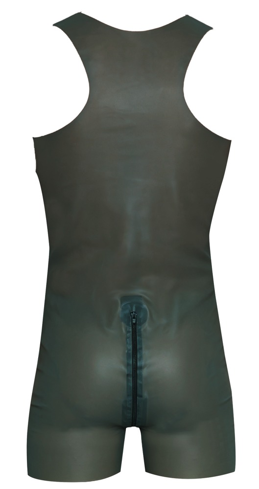 Body pentru Bărbați LateX Smoky din Latex cu Fermoar Dublu - imagine 7