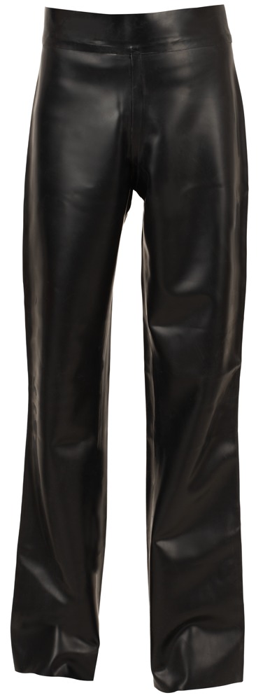 Pantaloni pentru Bărbați LateX Negri cu Dungi Roșii - imagine 6