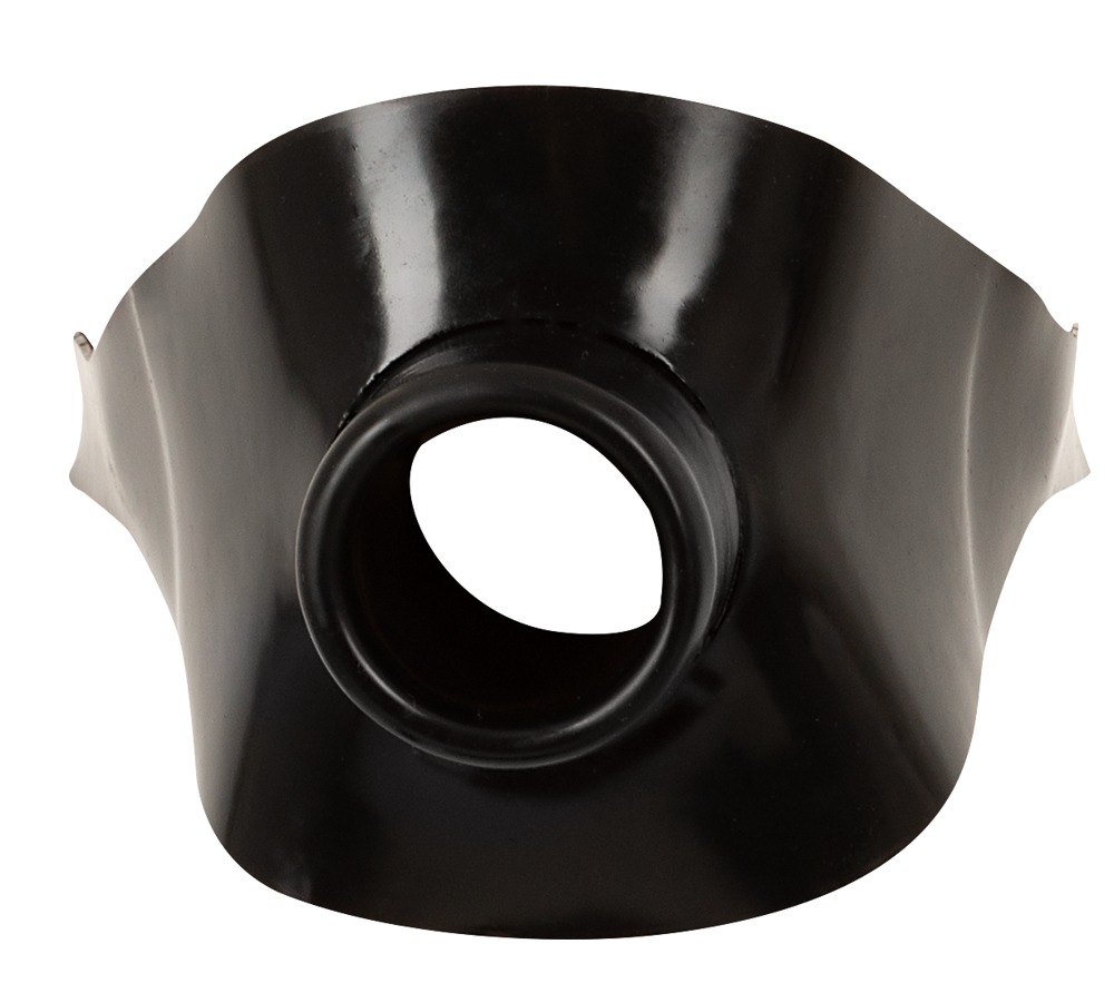Căluș LateX Negru cu Orificiu și Curea Reglabilă - imagine 6