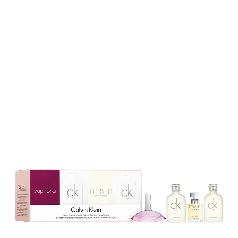 Calvin Klein Apa de parfum MINI 5 ml + Apa de parfum MINI 4 ml + EDT MINI 2 x 5 ml (Femei)