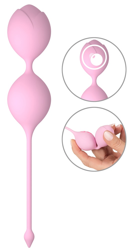 Cuties Bile Vaginale Rose 17 cm pentru Antrenarea Planșeului Pelvin - imagine 2