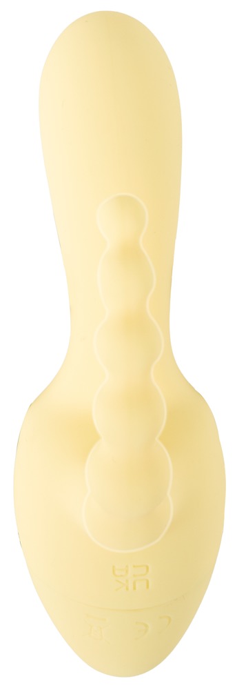Cuties Triple Mini Vibrator Galben cu Stimulare Triplă - imagine 6
