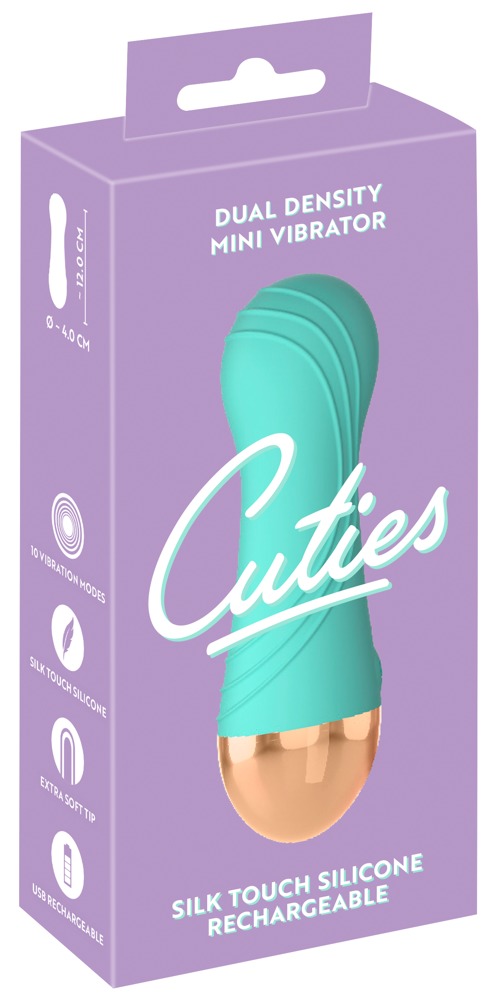 Cuties Mini Vibrator Verde Dual Density Reîncărcabil