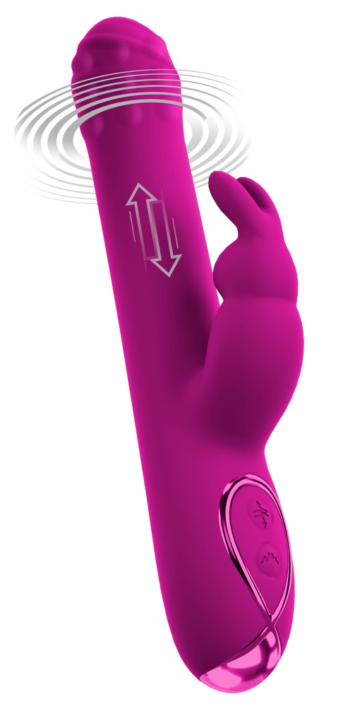 Smile Rabbit Vibrator cu Rotație Vibrații și Funcție Thrust - imagine 7