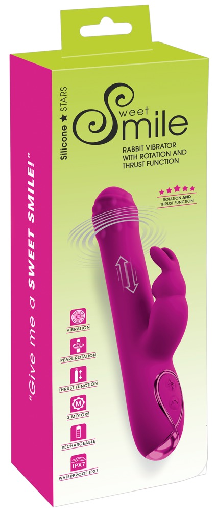 Smile Rabbit Vibrator cu Rotație Vibrații și Funcție Thrust