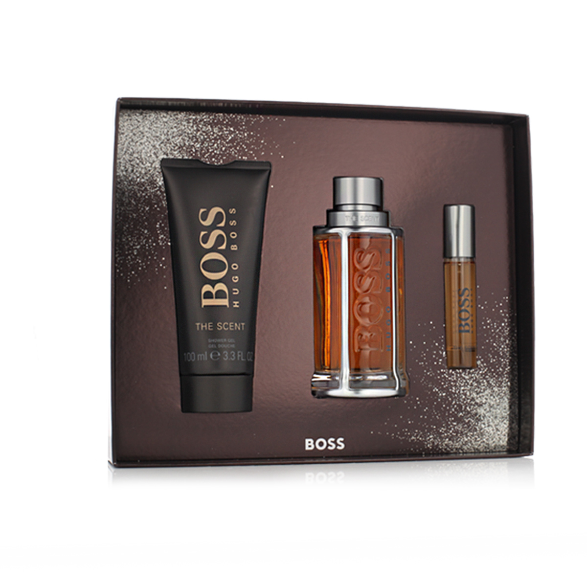Hugo Boss Boss The Scent For Him EDT 100 ml + EDT MINI 10 ml + SG 100 ml (Barbati) - imagine 2
