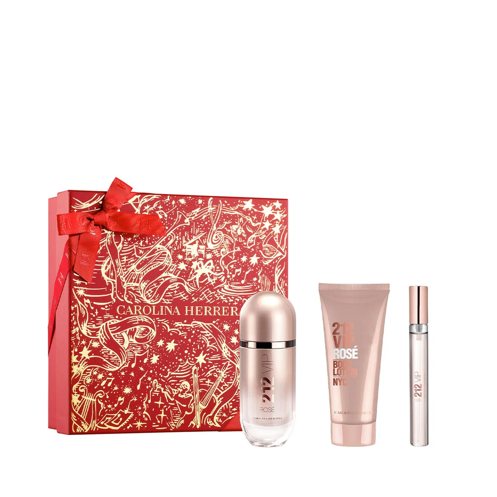 Set Carolina Herrera 212 VIP Rosé Set EDP 80 ml + Loțiune corp 100 ml + Mini 10 ml