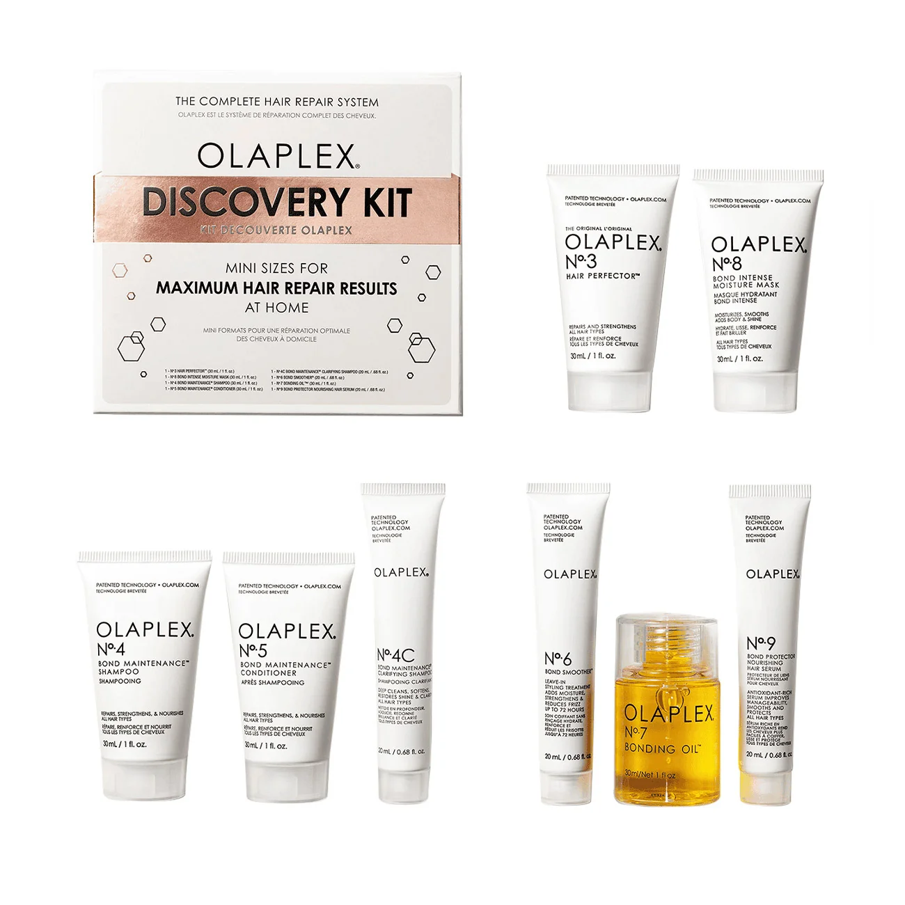 Set pentru Repararea Părului Olaplex Discovery Kit 8 Produse