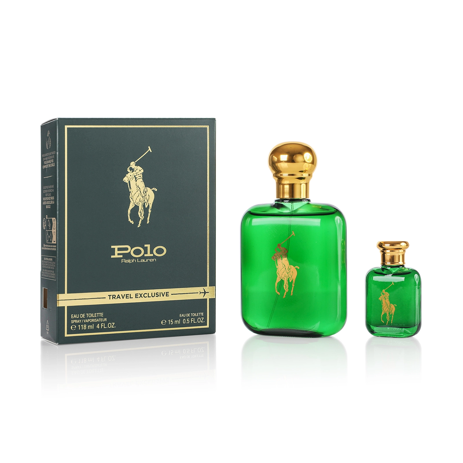 Set Ralph Lauren Polo Green Eau De Toilette For Men 118 ml + Polo Green Eau De Toilette For Men 15 ml *Miniature