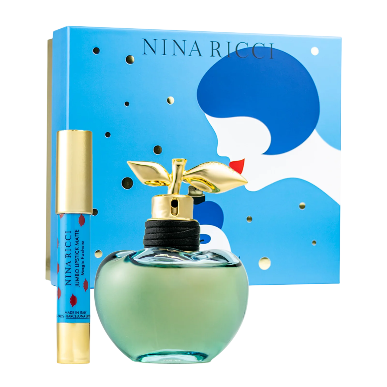 Set Nina Ricci: Luna Eau De Toilette For Women 80 ml + Jumbo Lipstick Matte Matte Cream Lipstick Fuchsia 2.5 g
