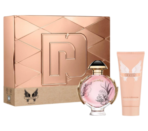 Set Paco Rabanne: Olympea Blossom Eau De Parfum For Women 80 ml + Olympea Blossom Hydrating Body Lotion 100 ml