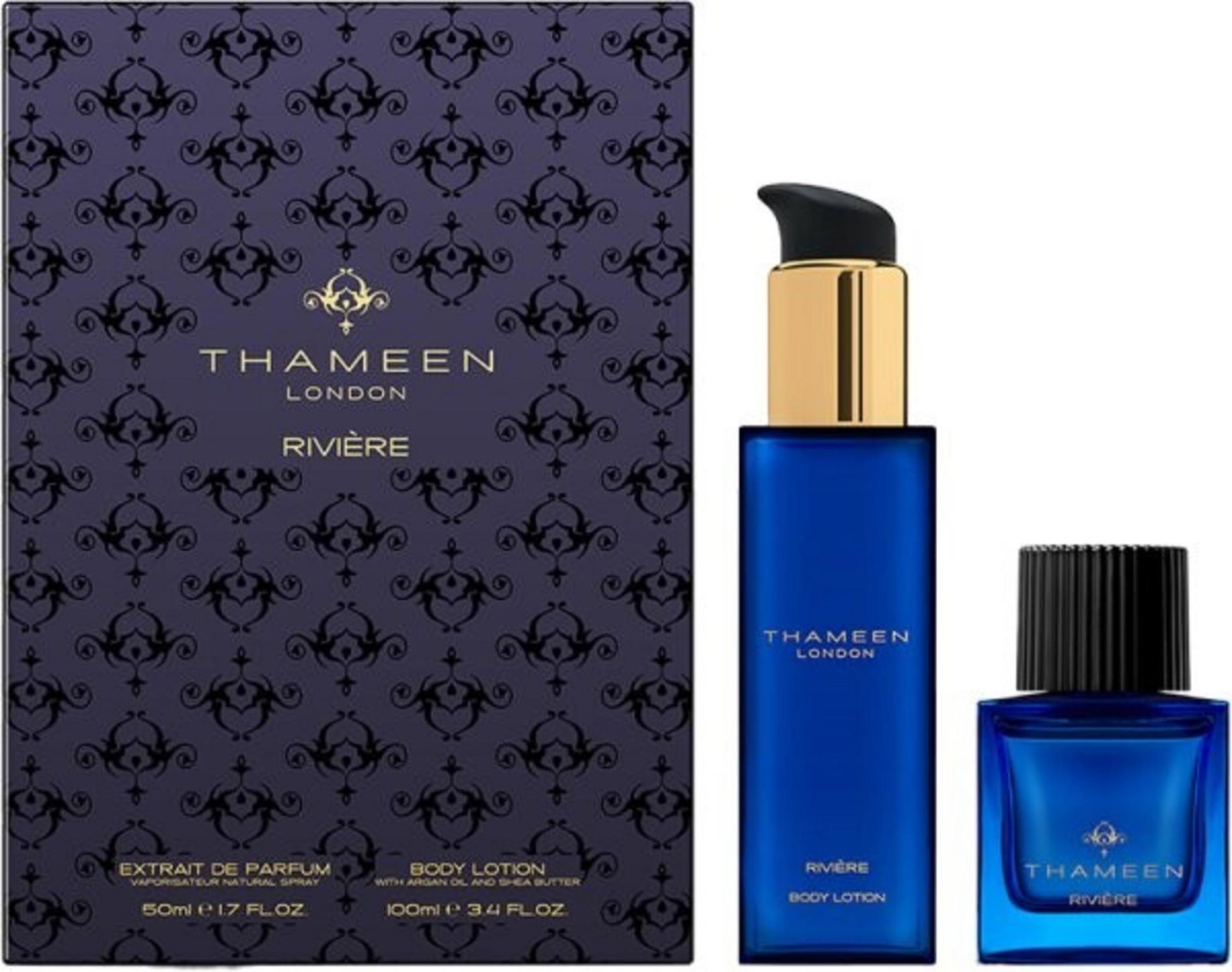 Set Thameen London Riviere Extrait De Parfum Unisex 50 ml + Riviere Body Lotion Body 100 ml - imagine 2