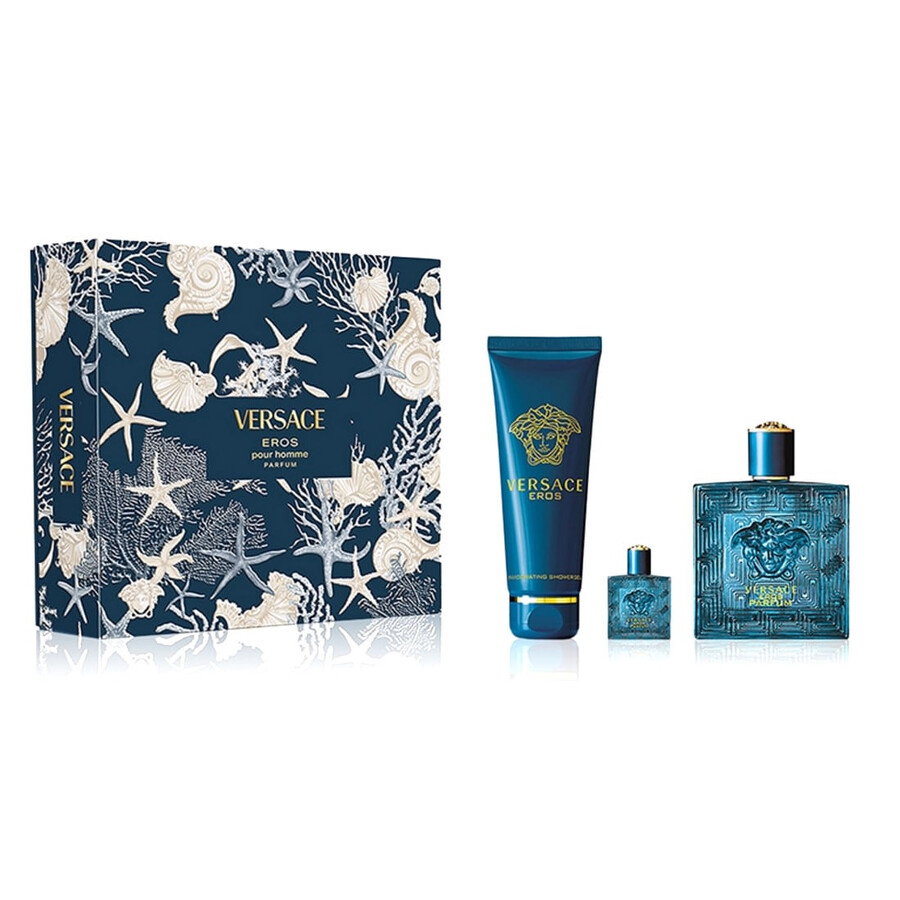 Set Versace Eros Apă de parfum Bărbați 100 ml + Apă de parfum 5 ml + Gel de duș 150 ml