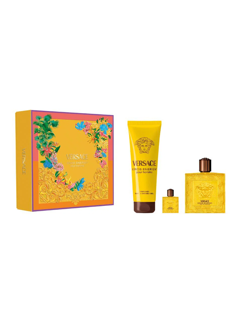 Set Versace Eros Energy Apă de parfum Bărbați 100 ml + Apă de parfum 5 ml + Gel de duș 150 ml