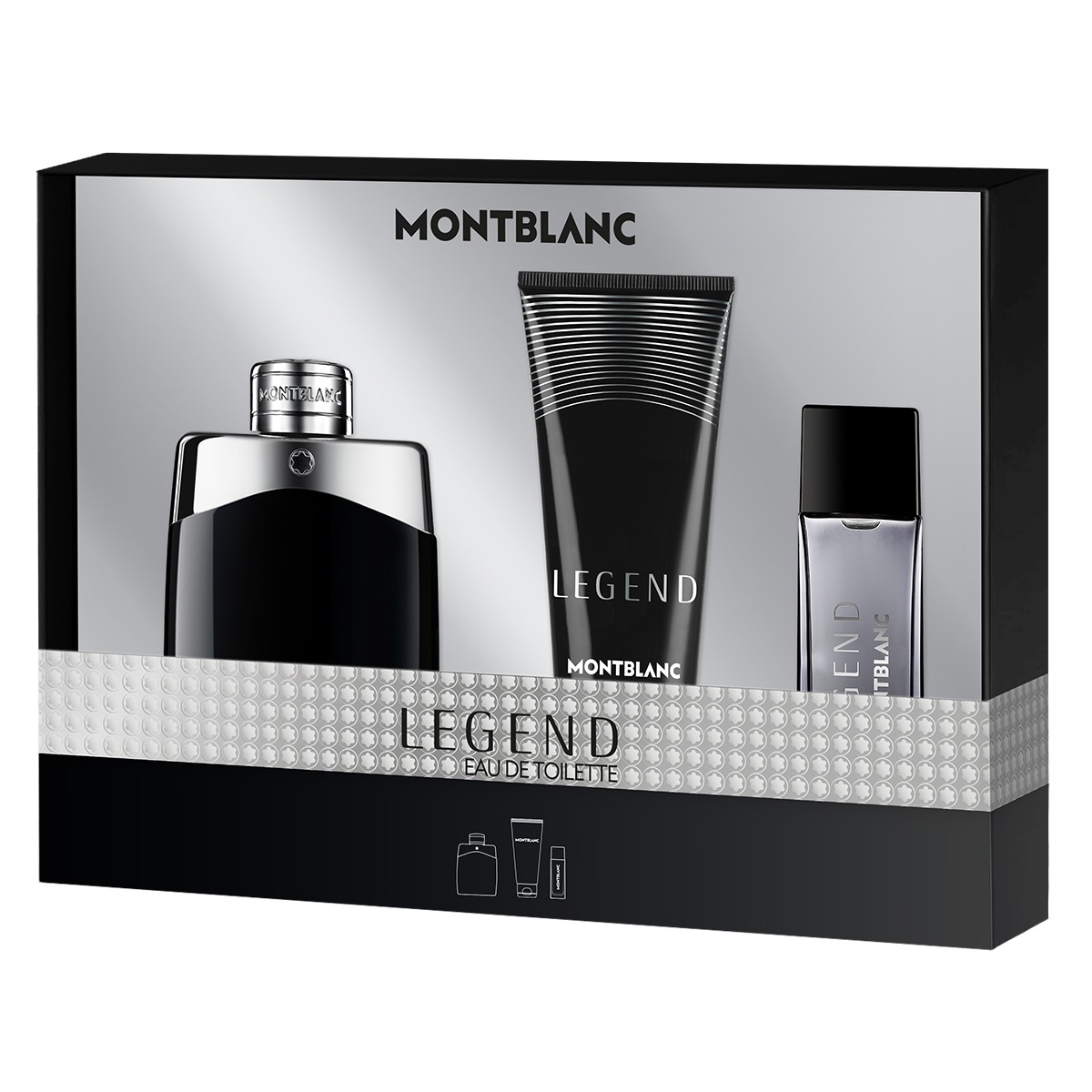 Montblanc Legend Pentru Barbati EDT 100 ml + EDT 15 ml + SG for Body & Hair 100 ml (Barbati)